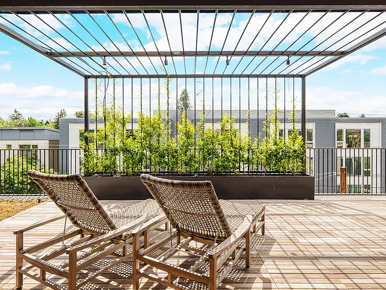 Terrace off of fitness center