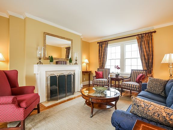 Inviting living room with fireplace