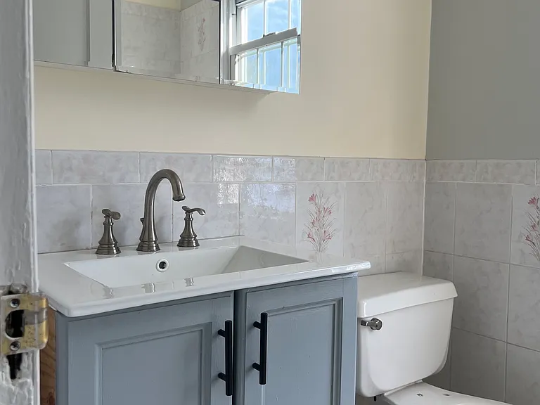Refaced bathroom cabinets