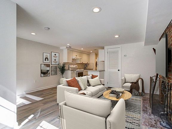 Living space facing into unit