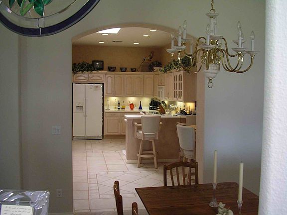 From dining room into kitchen