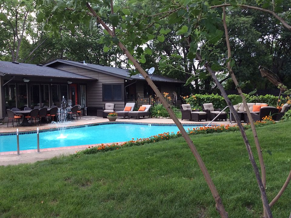 House & pool from the woods