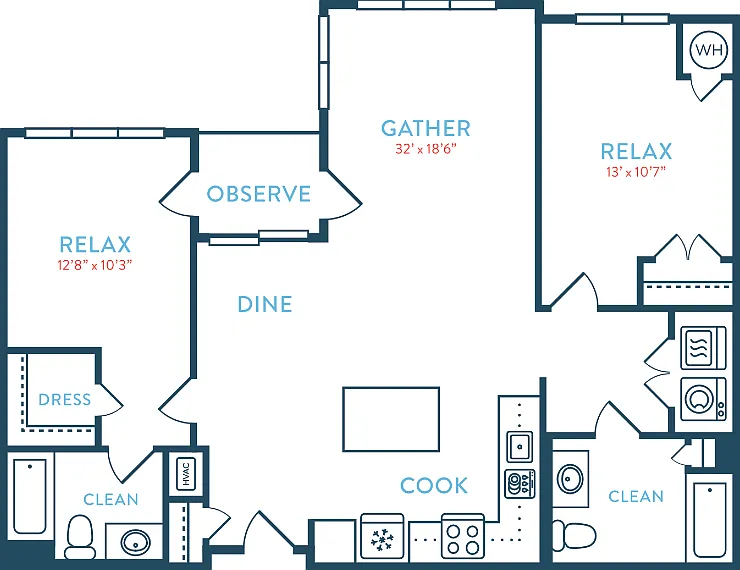 1172 Waypointe B7 Floorplan Diagram