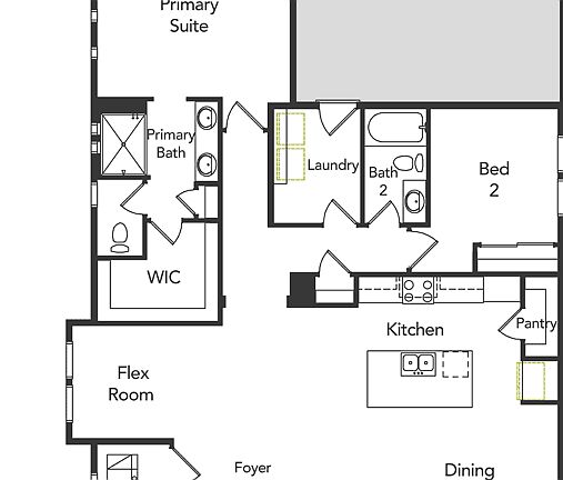 A layout of the Rigel floorplan