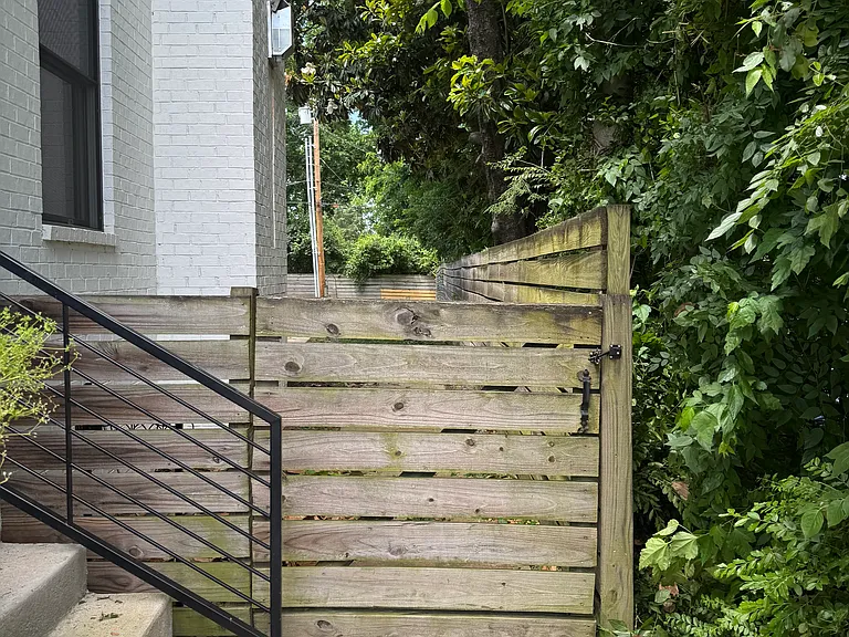 Side entry to yard and patio.