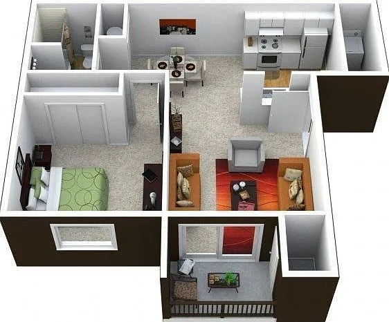 1 Bedroom 1 Bath 1 Bedroom 1 Bath