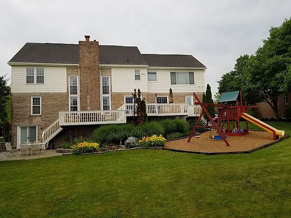 3 level deck, plus fire pit