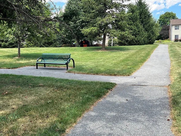 Walking path beside the condos; provides easy access to Rapho Community Park and Dog Park