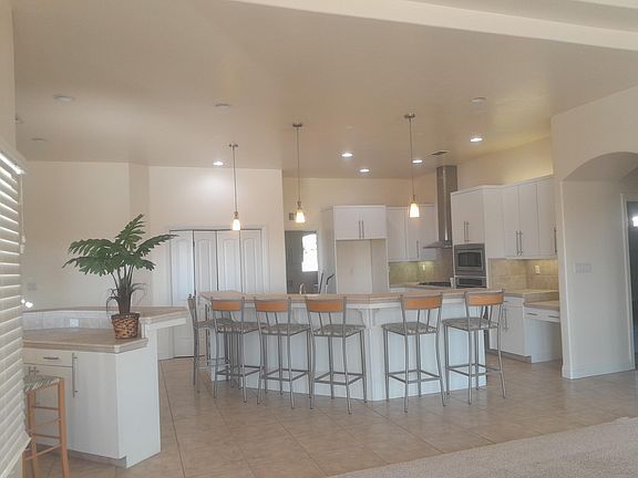 Living room and bar and island