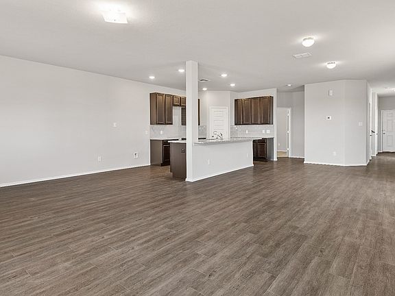 Entry to Family Room, Dining, and Kitchen