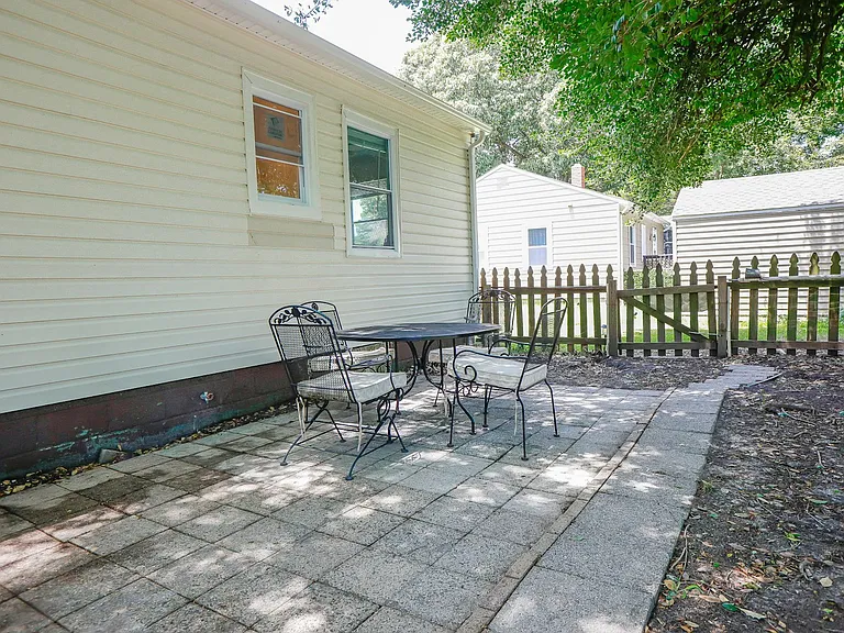 fenced in back yard