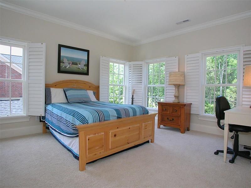 Spacious additional bedrooms with custom closets