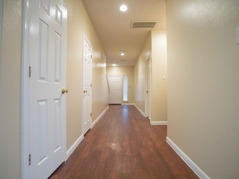 1st floor view to front door from dining room