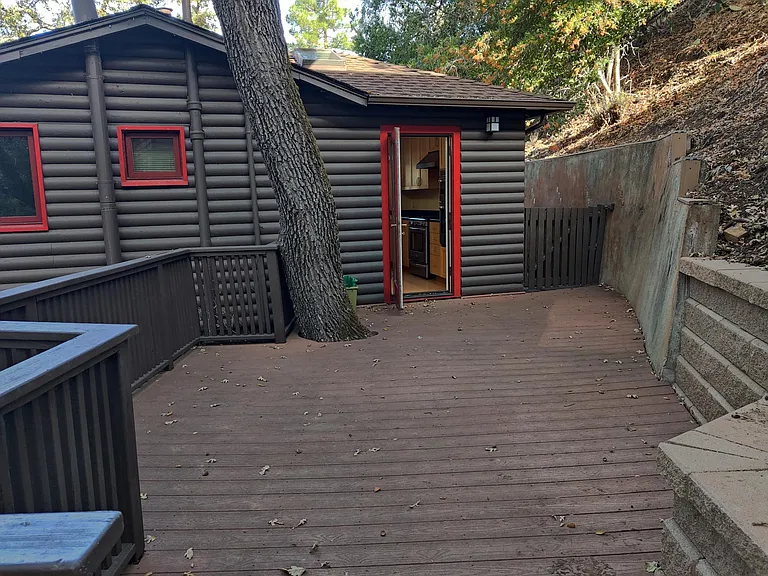 Deck - gate at right opens to back patio
