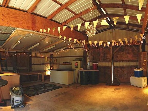 inside barn