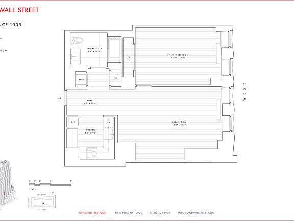 2nd image of 1 Wall St APT 1005