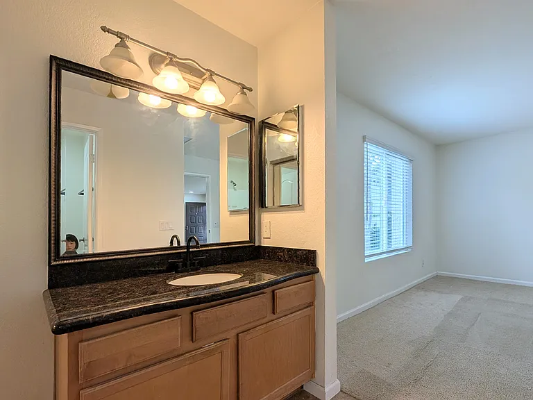 Bathroom vanity with granite counter top