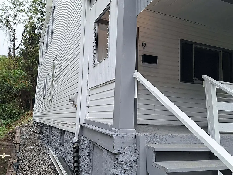 Left side of the house
