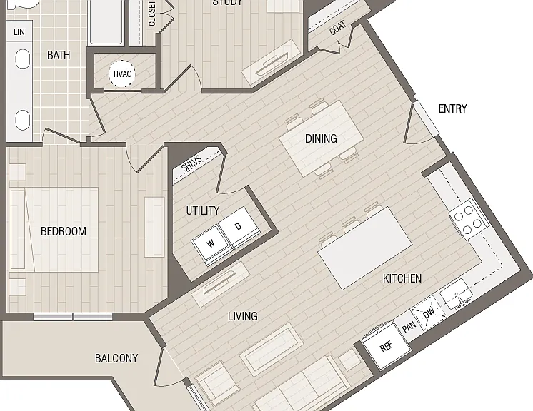 A5: 1bed 1bath A5: 1bed 1bath