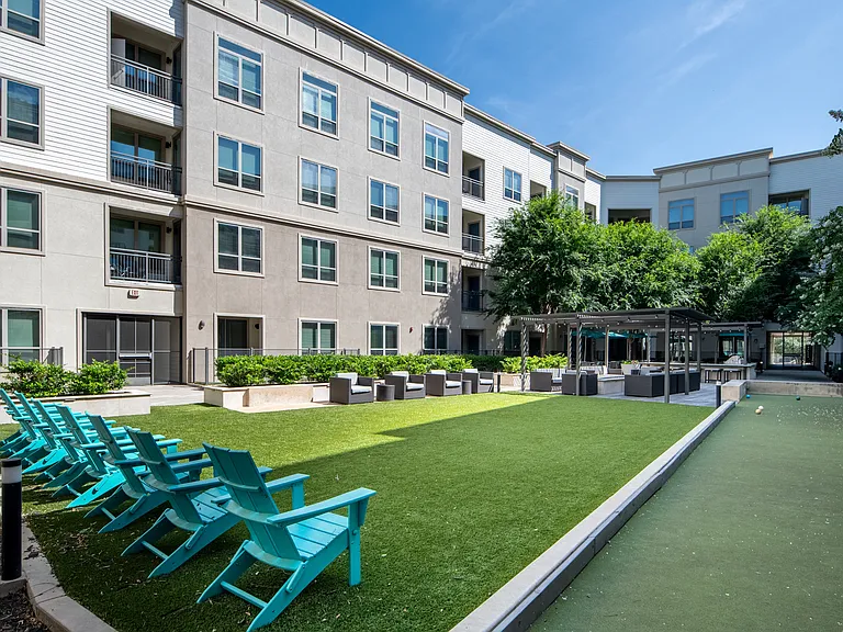 Bocce Ball Lawn and Lounge Area at Domain at The Gate Courtyard
