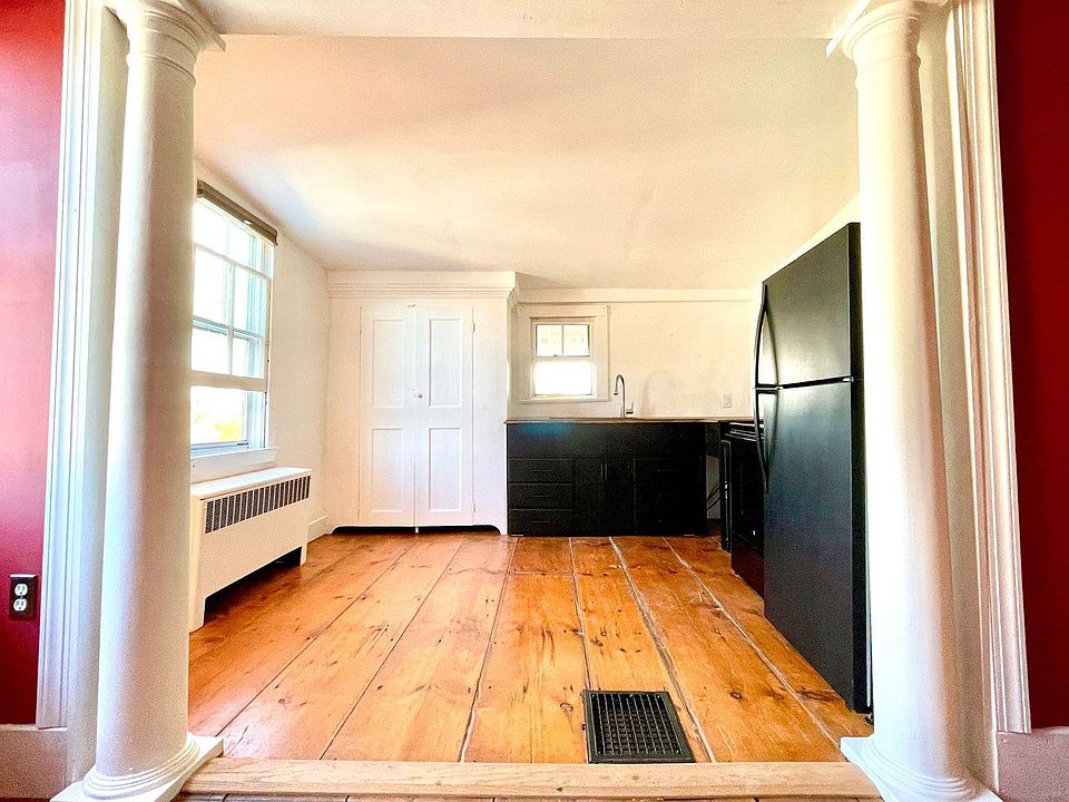 This is the kitchen. Both windows provide lovely natural light and views of the Hudson River.