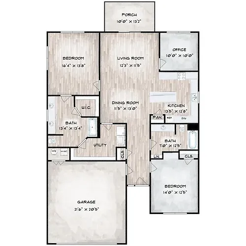 Floor plan 2 Bedroom Deluxe