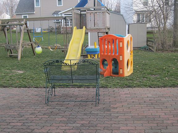 Brick Patio & Play Area