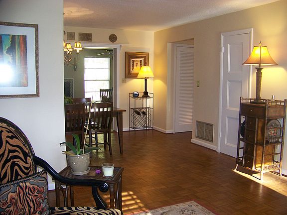 Living room open to dining 