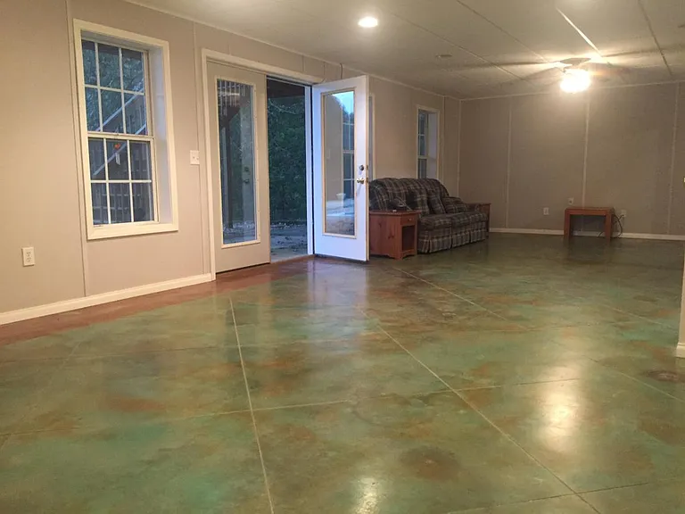 Beautiful stained concrete terrace floors
