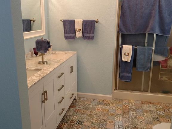expanded master bathroom