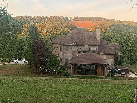 Back view of house and porch