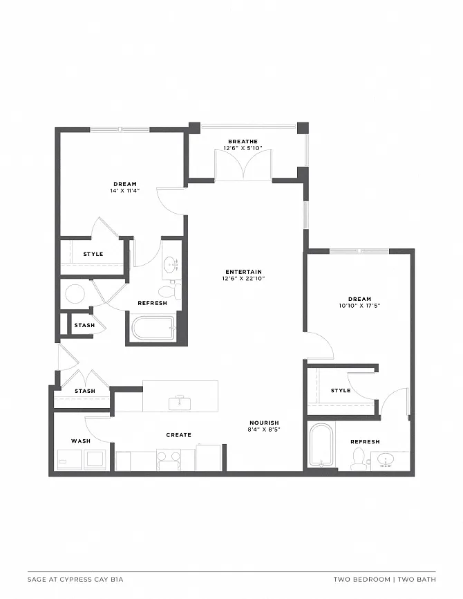 Floor plan B1A