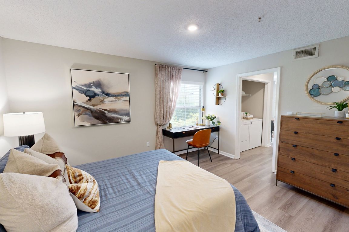 Open and airy dining room with private balcony or terrace