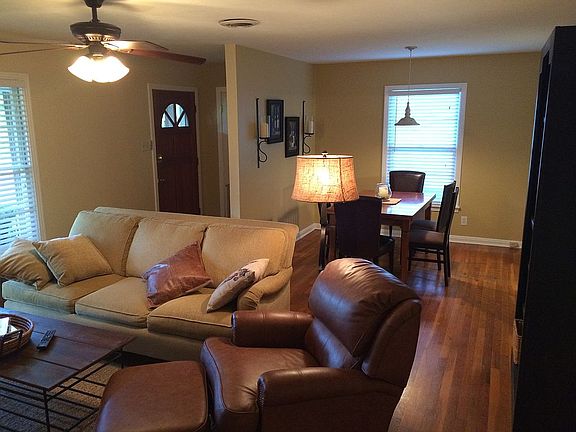 Open living and dining room 