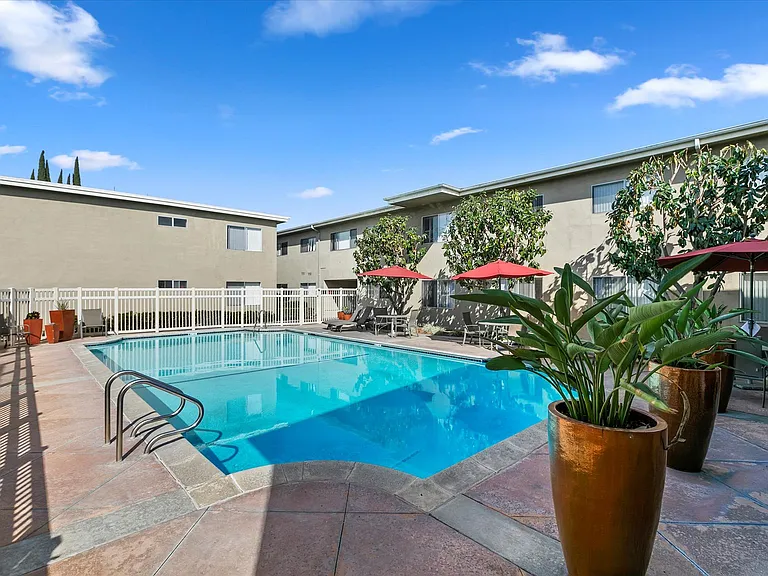Sparkling pool with plenty of space to unwind and enjoy the sun