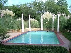 Swimming pool with fountains