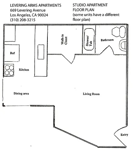 Floor plan Studio - Layout E