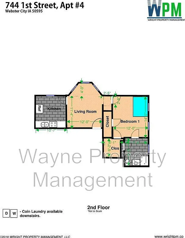 1 bed, 1.0 bath, 595 sqft, $575 — Photo 2