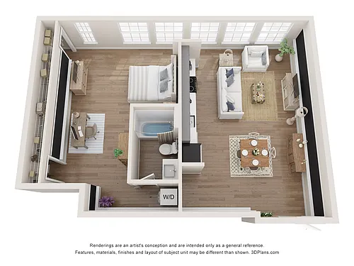 Floor plan 1 Bed 1 Bath