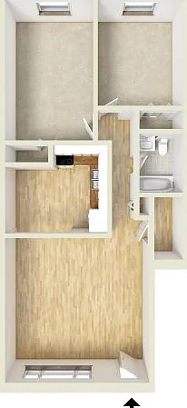 Two bedroom floor plan Two bedroom floor plan