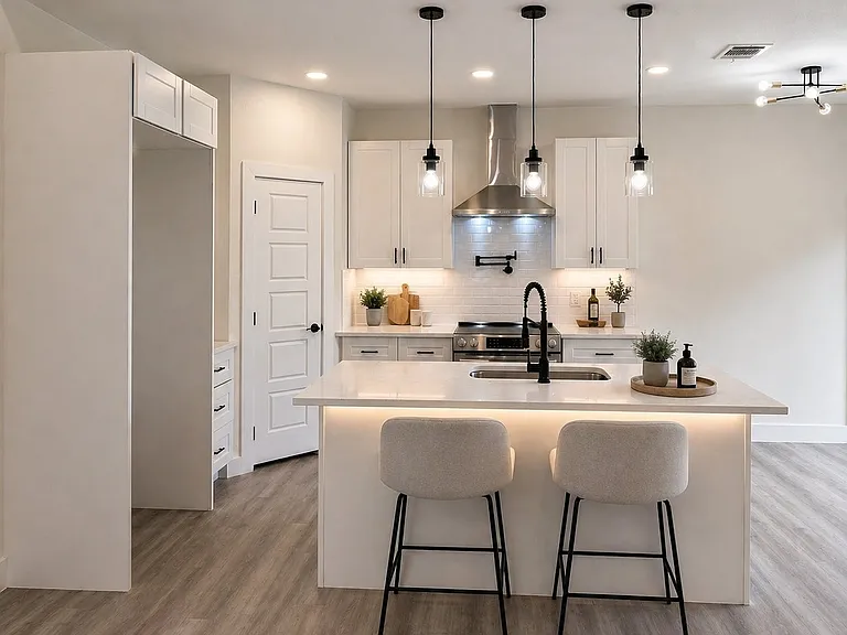 ENHANCED AND VIRTUALLY STAGED WITH AI. Suggested decorations are not found in the property.