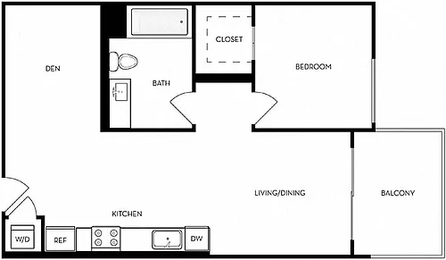 Floor plan A6 with Den