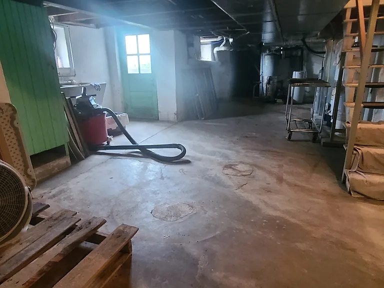 Unfinished walkout basement for storage