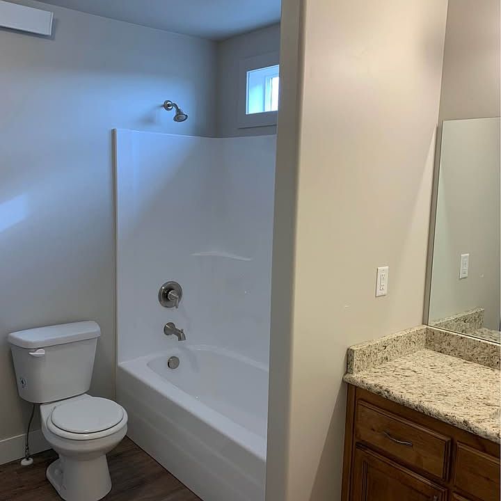 Roomy bathroom with W/D hookups