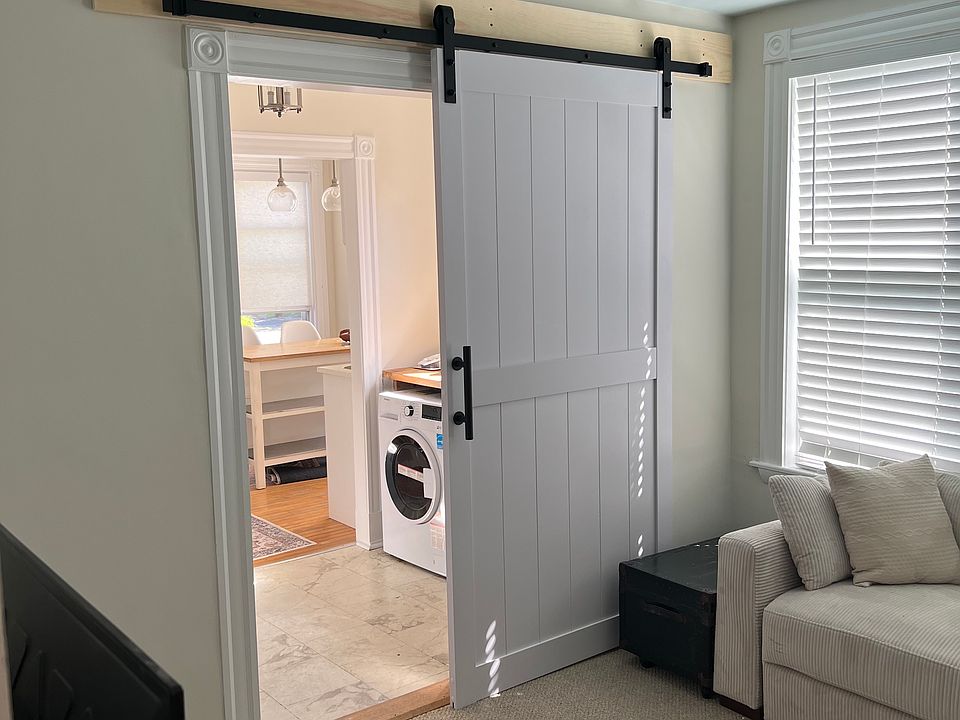 Sliding barn door - back living room