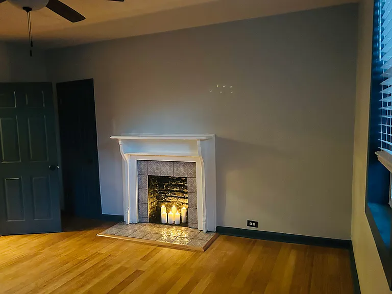 Bedroom #2 with candles lit