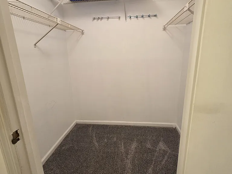 Roomy walk-in closet
