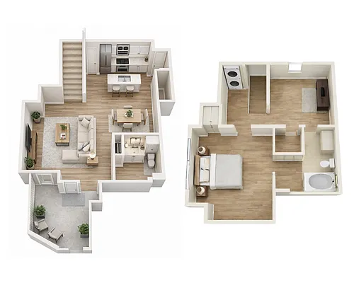 Floor plan A3 | 1 Bed | 1.5 Bath