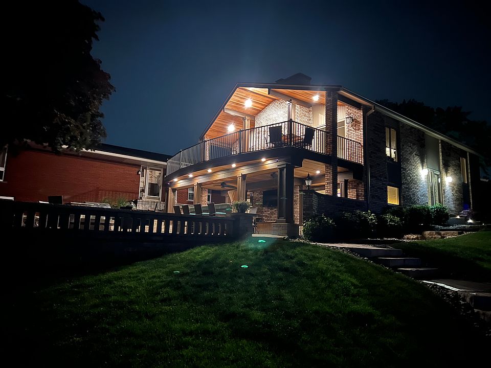 Exterior of the home at night