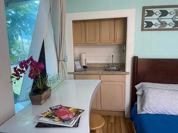 Sit/stand desk for remote work and meals